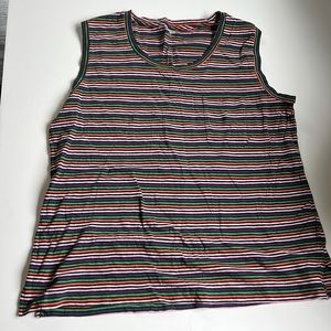 Madewell striped sleeveless top L